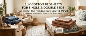 Buy Cotton Bedsheet for Single & Double Beds: Pure Comfort That Feels Like Home with The Jaipuri