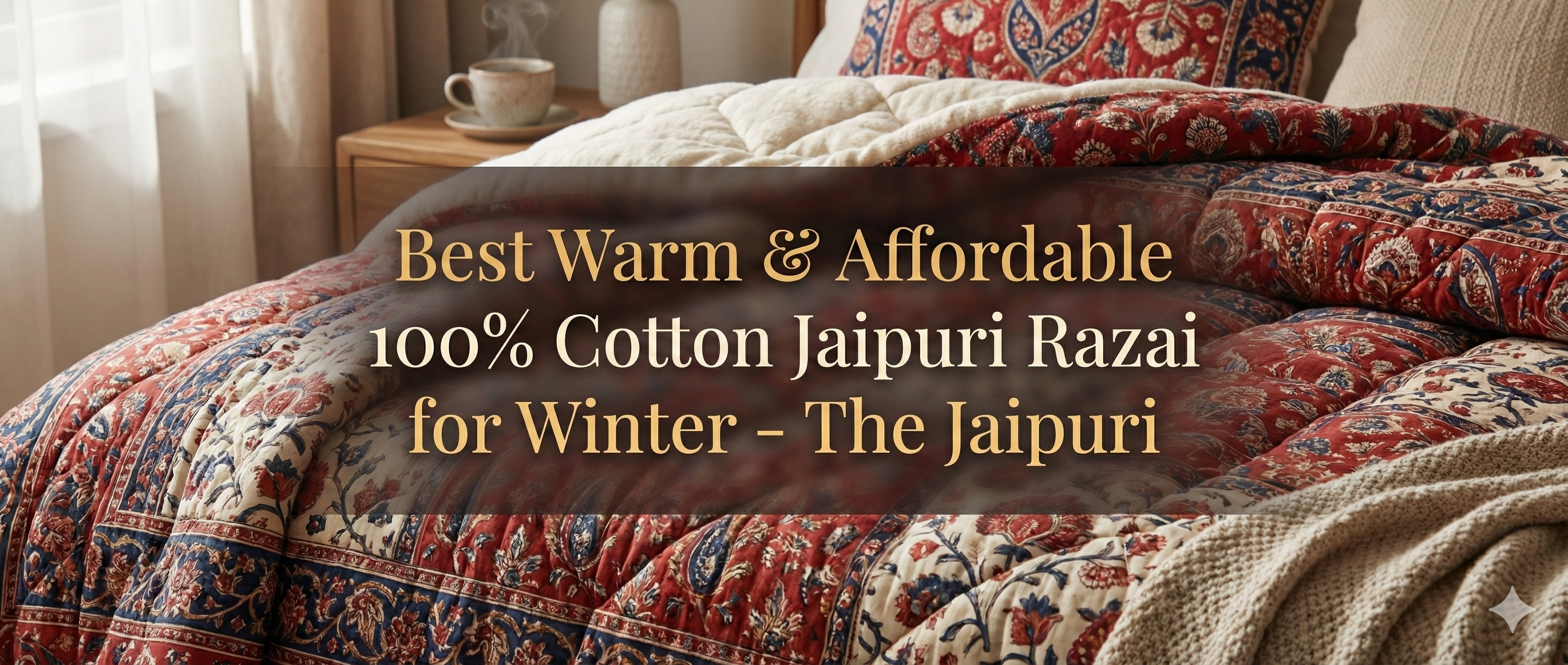 Best Warm & Affordable 100% Cotton Jaipuri Razai for Winter - The Jaipuri