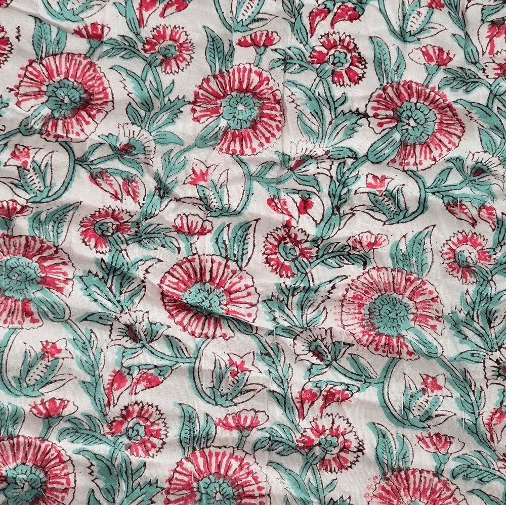 Hand Block Printed Mulmul Cotton All season Quilt - Saniya (90X108 Inches)