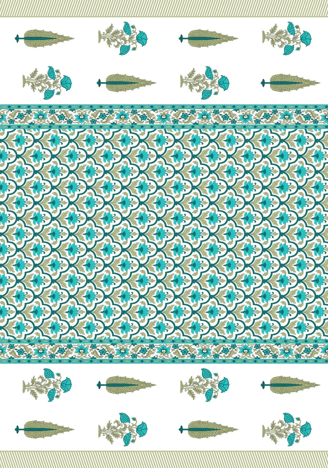 Hand & Bath Towel Set | Pure Cotton | Set of 3 | 300 GSM | Super-Soft, Absorbent & Odor Resistant - Naima