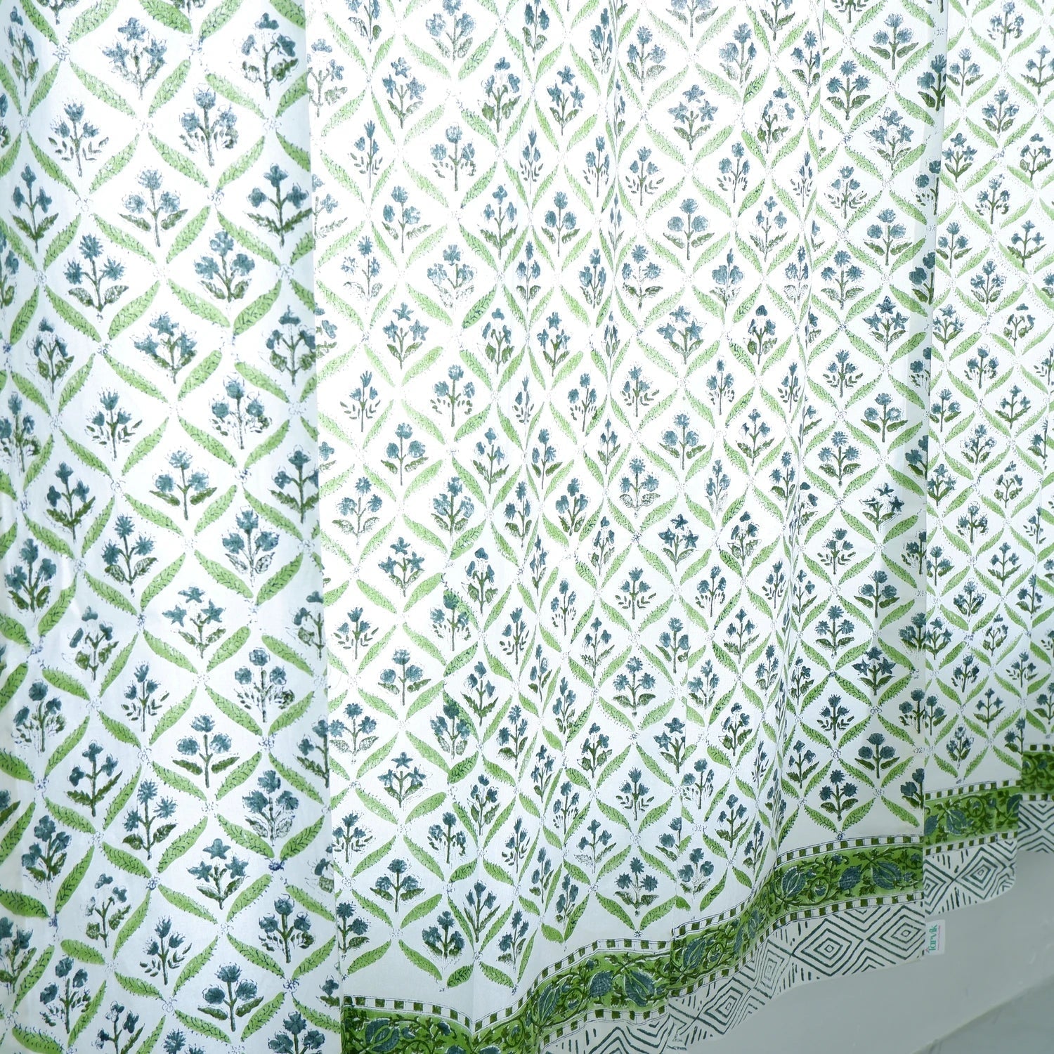 Block Print Cotton curtain - Salona - Tarvik