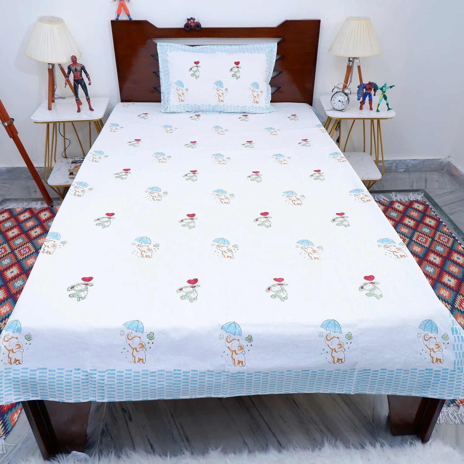 100% Pure Cotton Kid's Bed Sheet | Happy Sleep Sheet