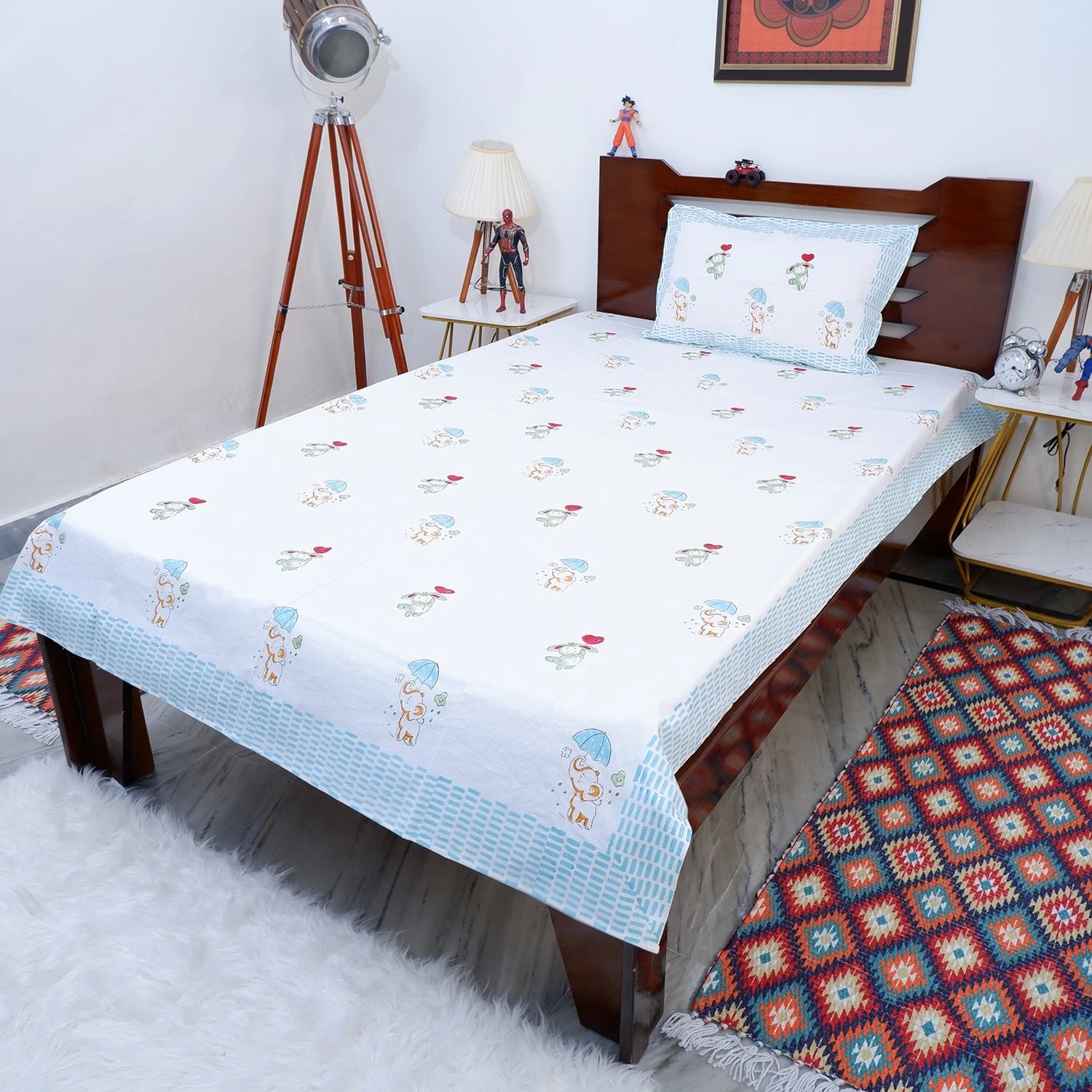 100% Pure Cotton Kid's Bed Sheet | Happy Sleep Sheet