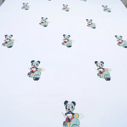 Hand Block Print Mulmul Cotton Kid's Dohar | Mickey Mouse Design