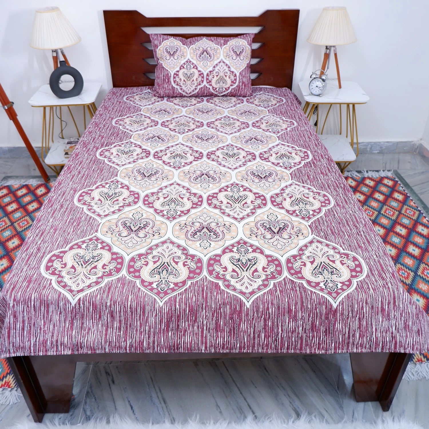 100% Pure Cotton Bed Sheet | Pooja