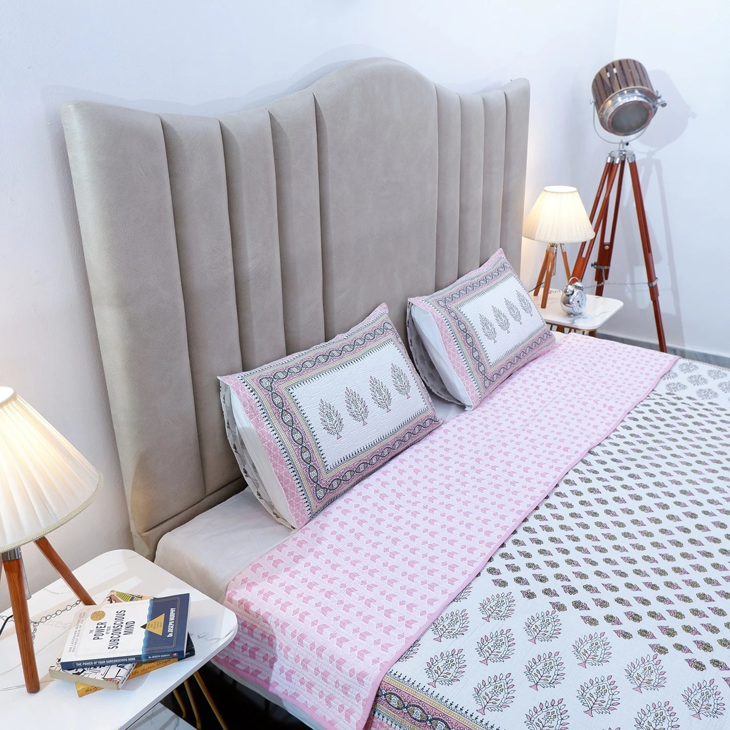 Premium Hand Block Print Cotton Bedcover | Hema