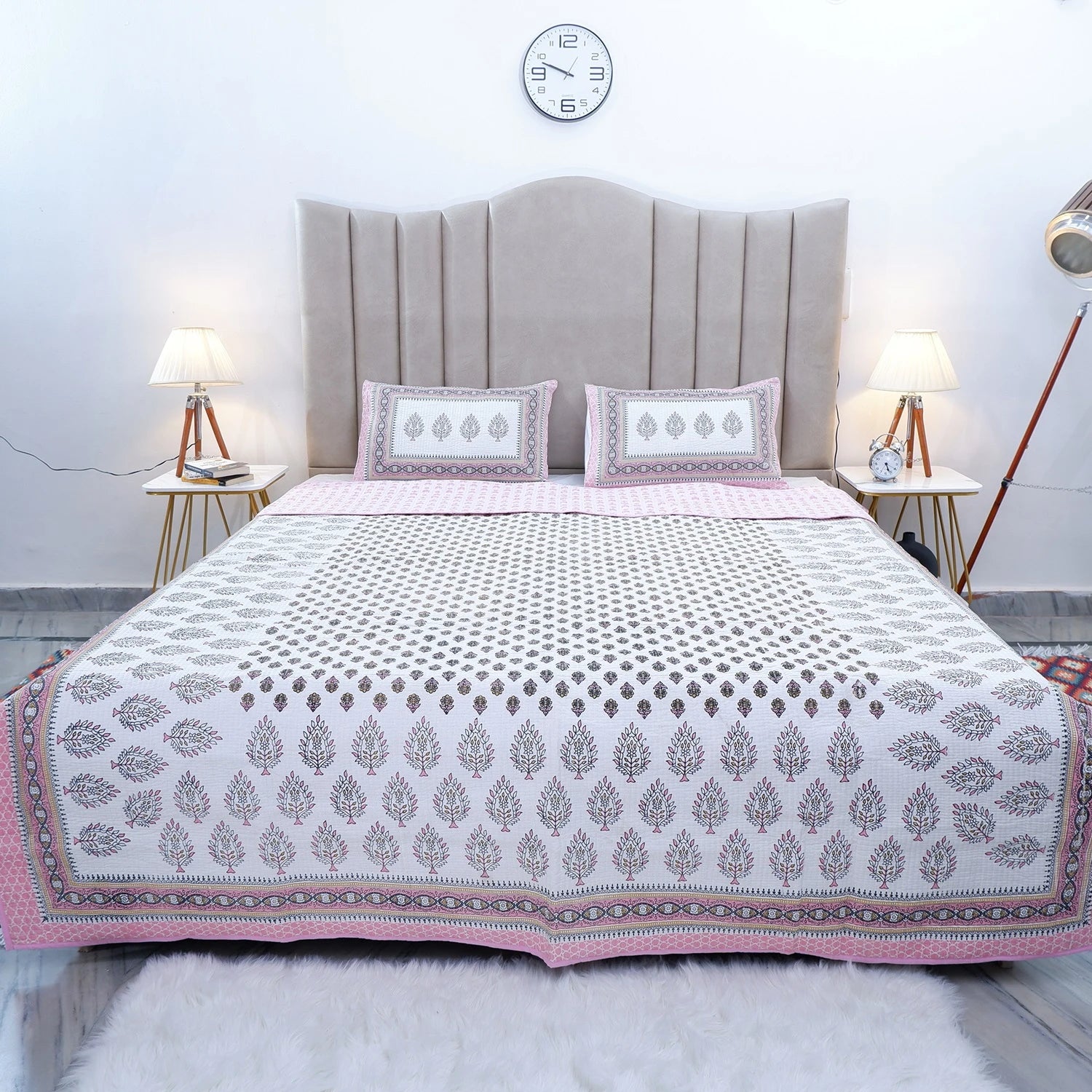 Premium Hand Block Print Cotton Bedcover | Hema