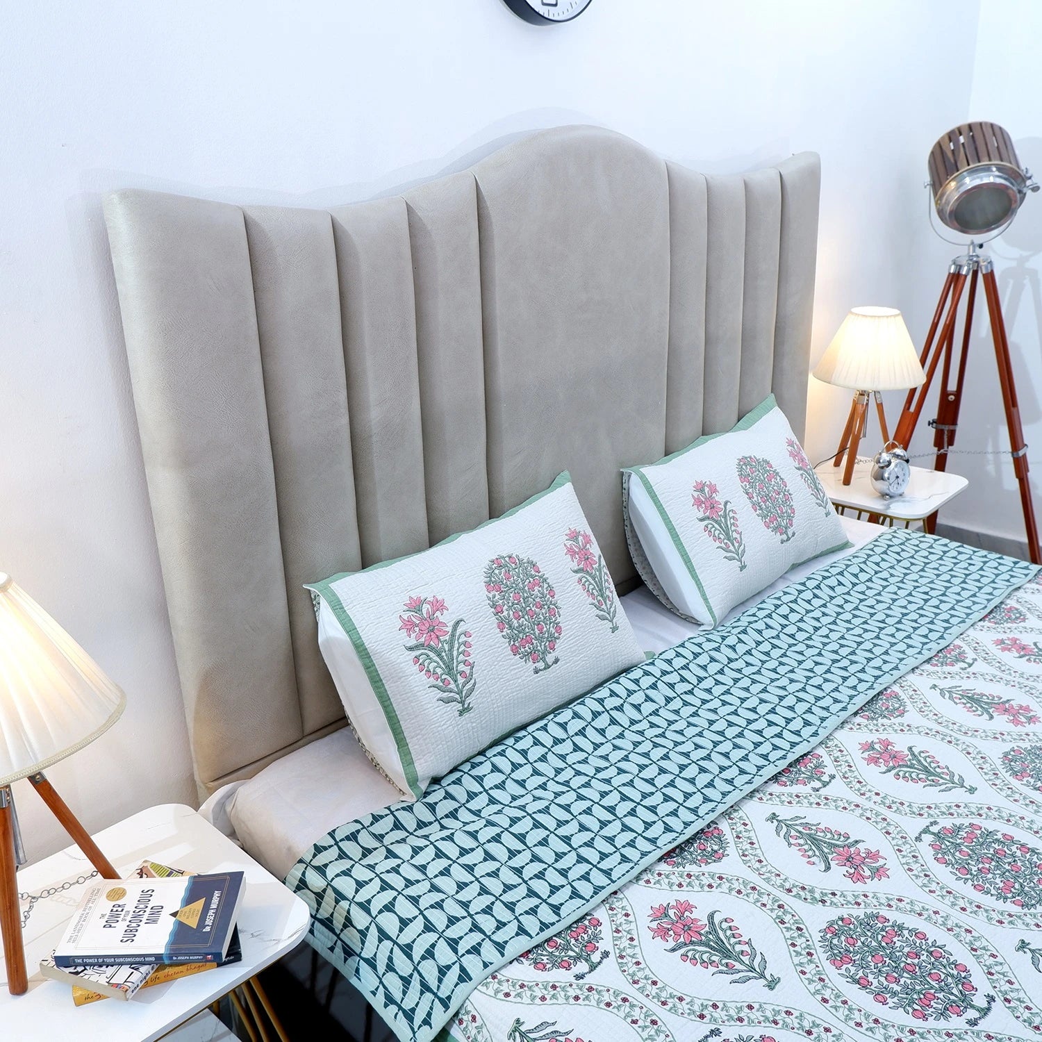 Premium Hand Block Print Cotton Bedcover | Raveena