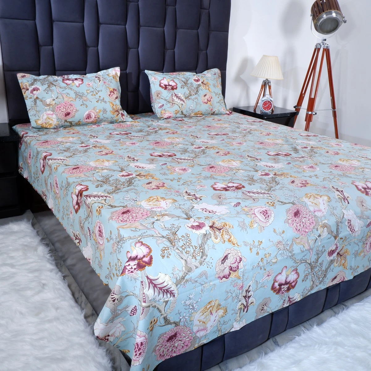 100% Pure Cotton Bed Sheet | Rose Petal Bliss