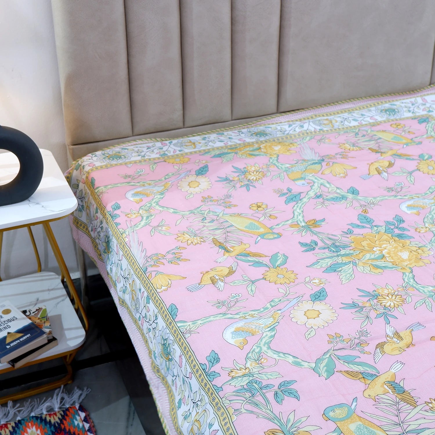 Jaipuri Dohar Blanket (Set of 2) | 100% Mulmul Cotton | Block Print | Single Bed - Kiara