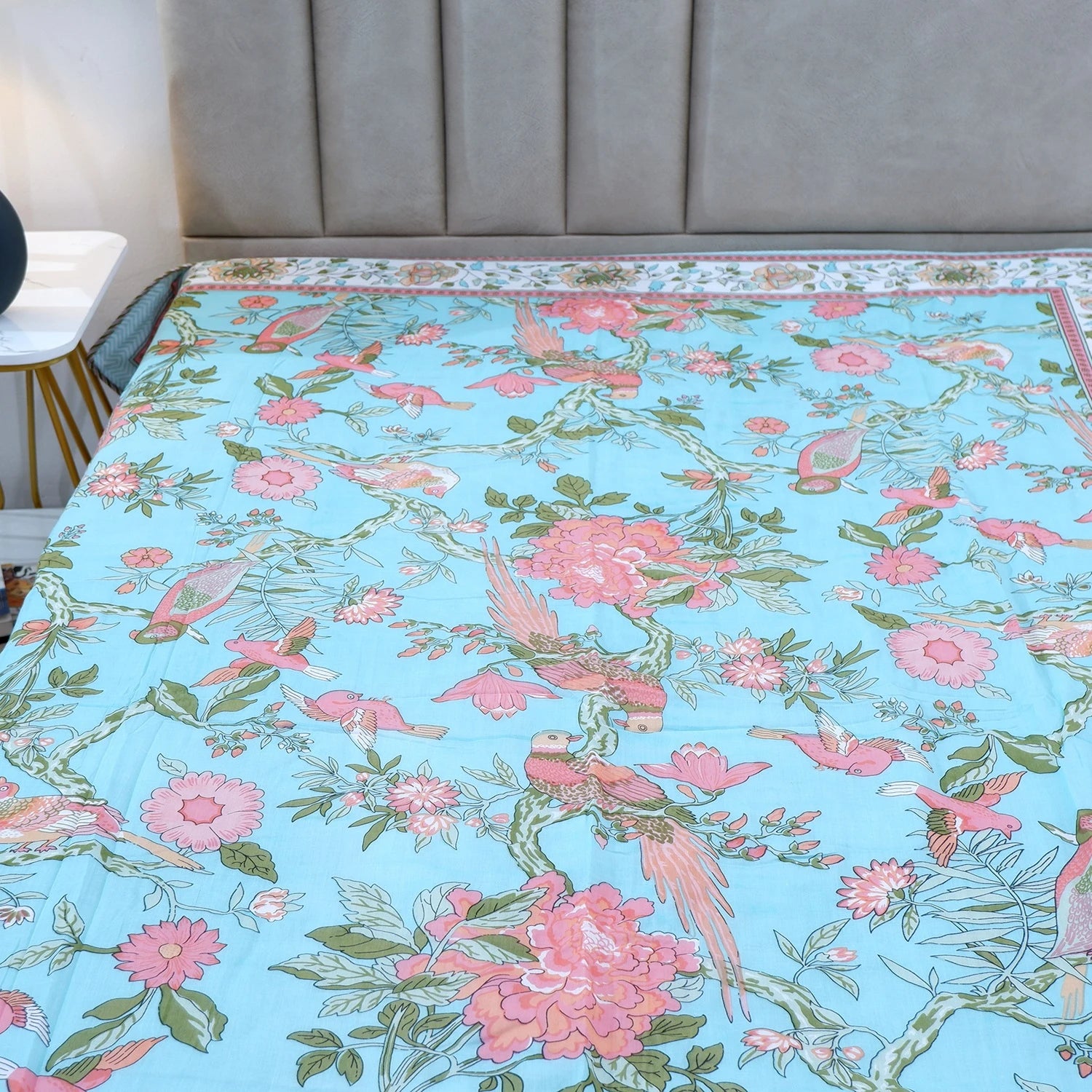 Jaipuri Dohar Blanket (Set of 2) | 100% Mulmul Cotton | Block Print | Single Bed - Rekha