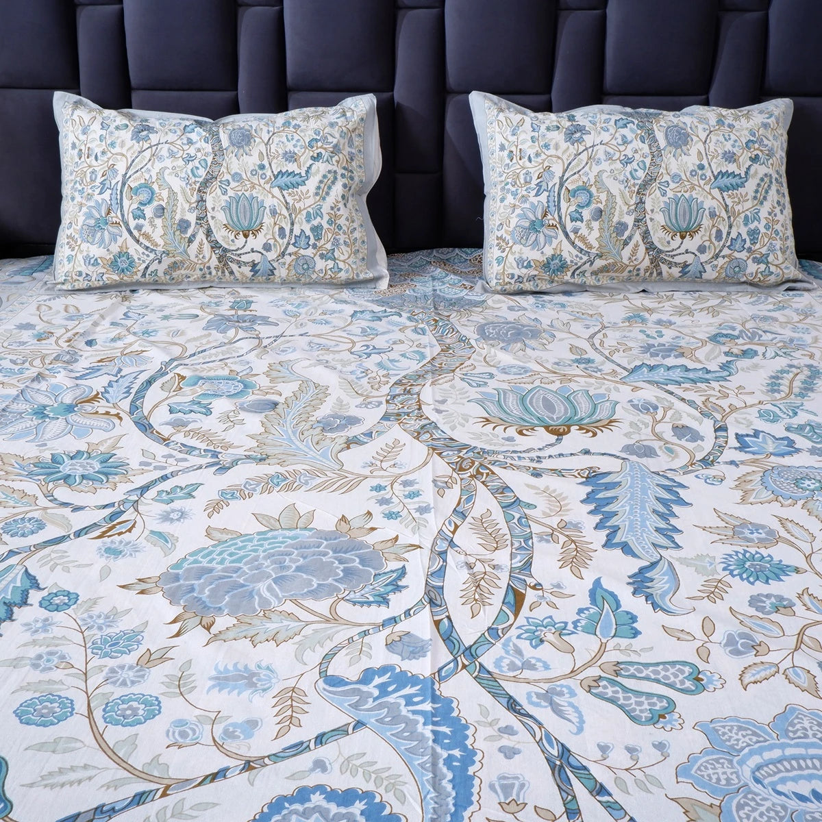 100% Pure Cotton Bed Sheet | Floral Cotton Fantasy