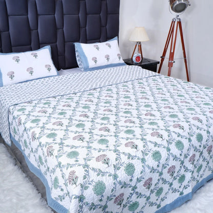 Premium Hand Block Print Cotton Bedcover | Nargis