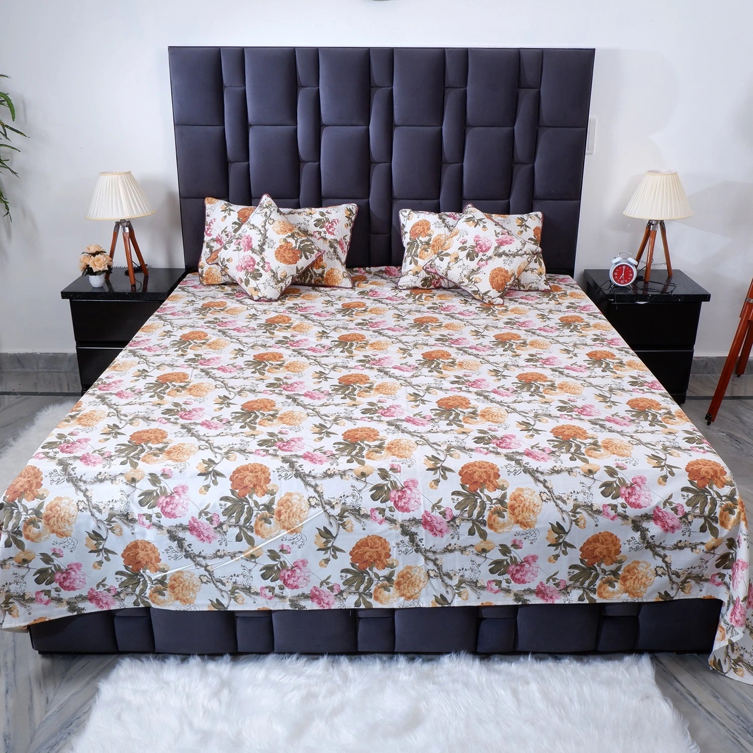100% Pure Cotton Bed Sheet | Soft Sunny Slumber