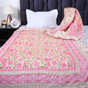 Hand Block Print Mulmul Cotton Quilt | Rajasthani Block Beauty