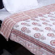 Hand Block Print Mulmul Cotton Quilt | Jaipur Blossom Quilt