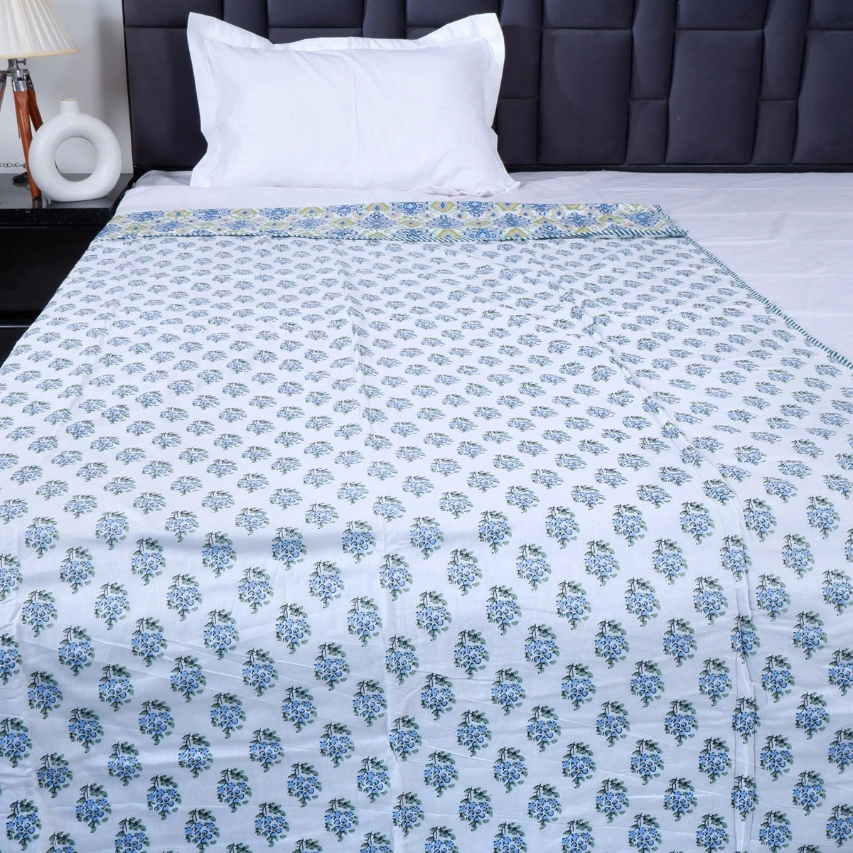 Hand Block Print Mulmul Cotton Dohar | Kajol