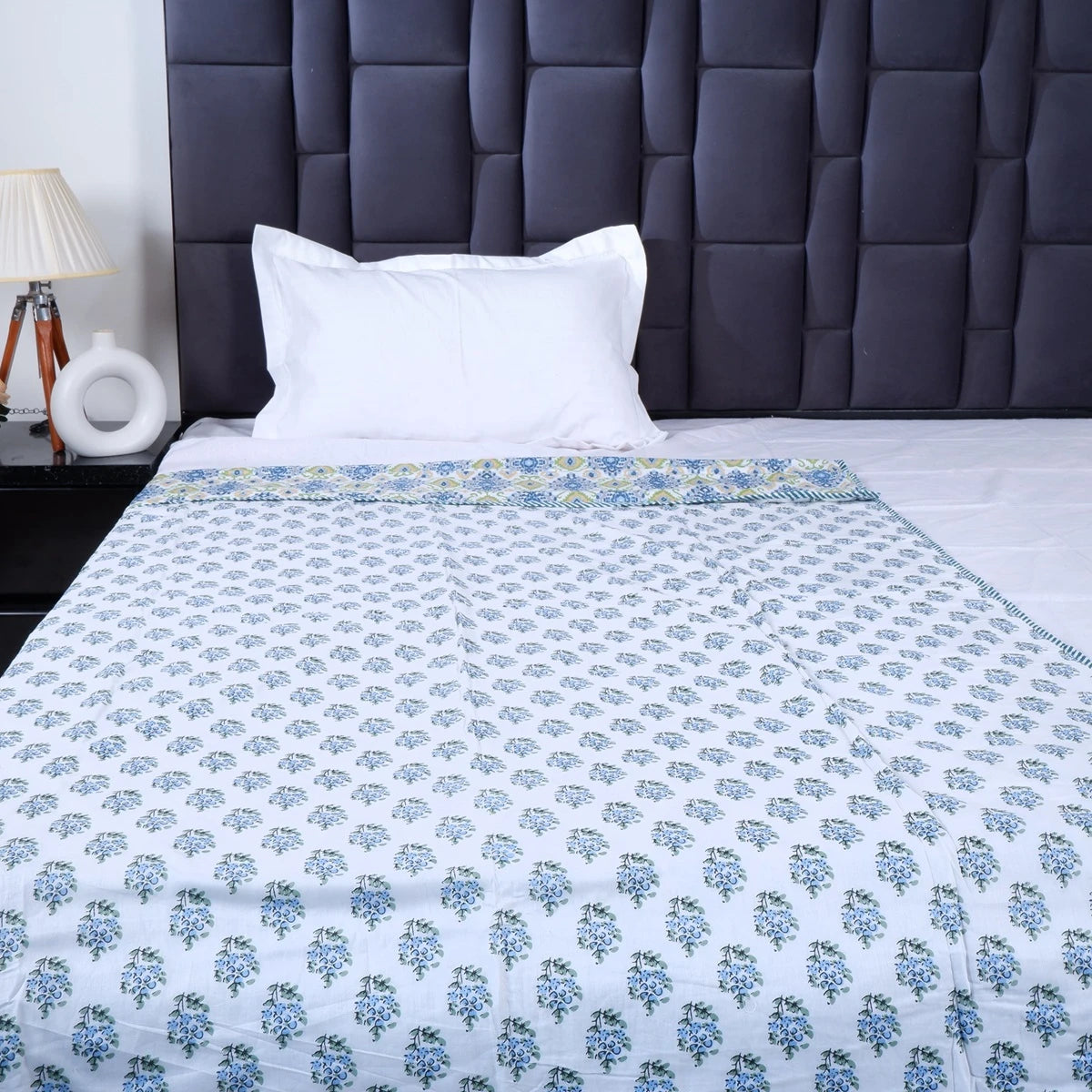 Hand Block Print Mulmul Cotton Dohar | Kajol