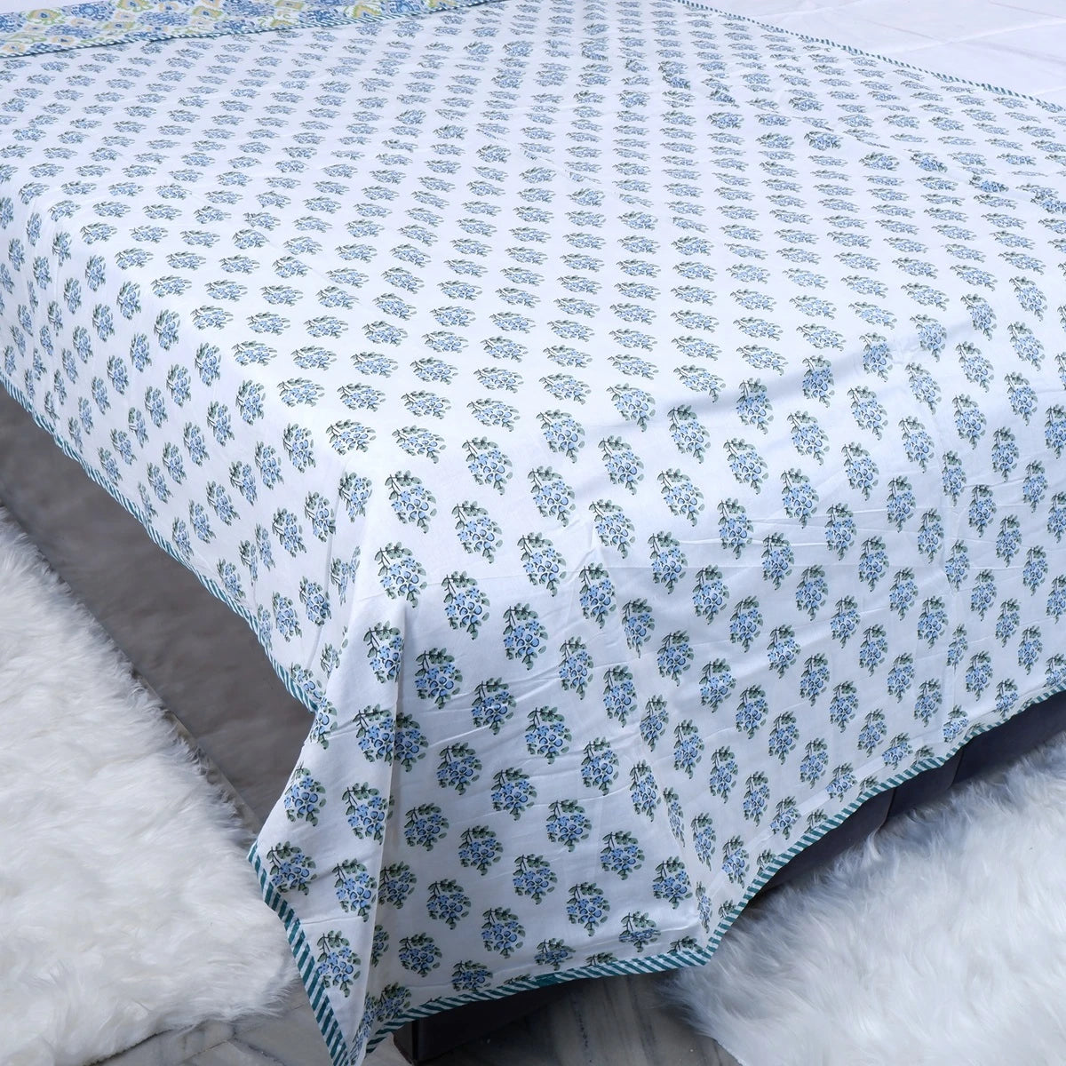 Hand Block Print Mulmul Cotton Dohar | Kajol