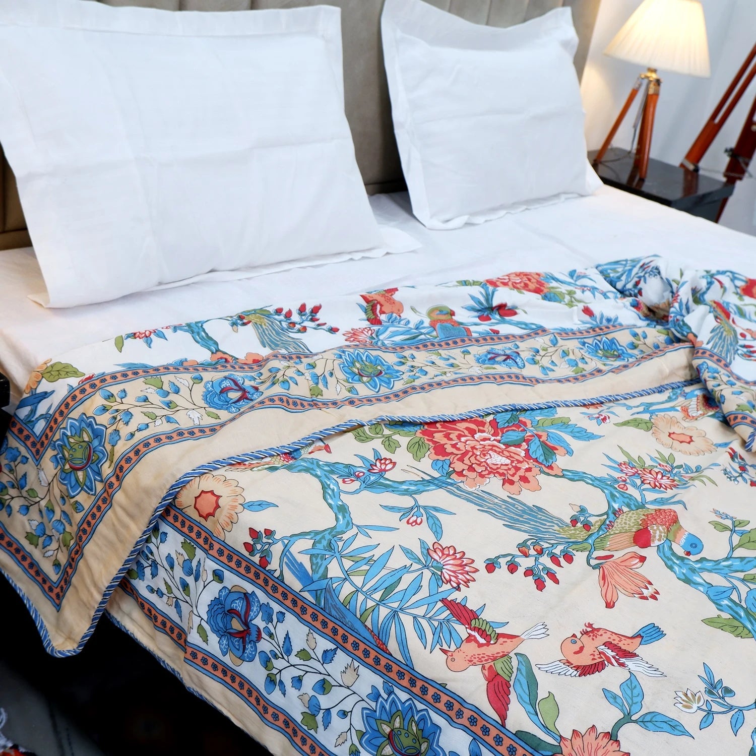 Jaipuri Dohar AC Blanket | 100% Mulmul Cotton | Block Print | Double Bed - Sanam