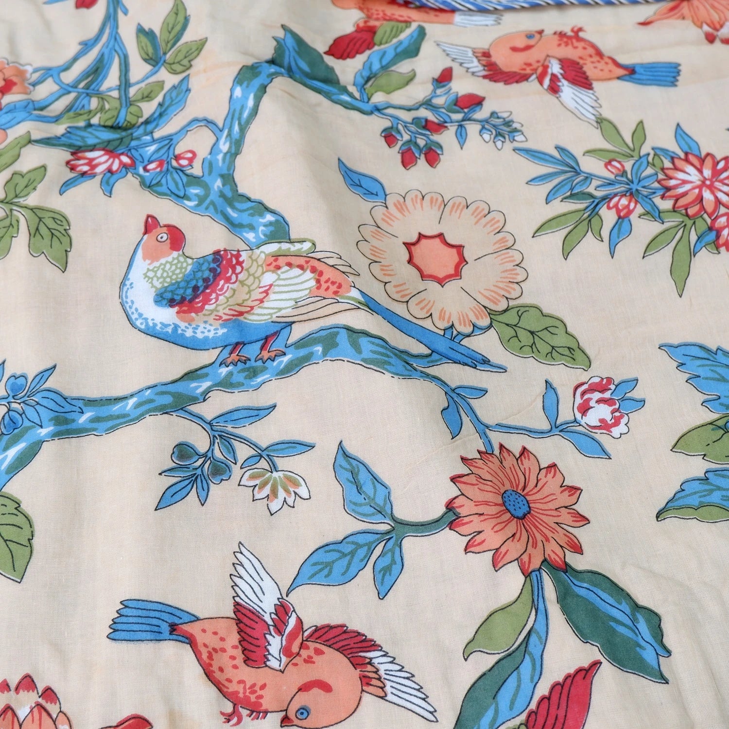 Jaipuri Dohar AC Blanket | 100% Mulmul Cotton | Block Print | Double Bed - Sanam