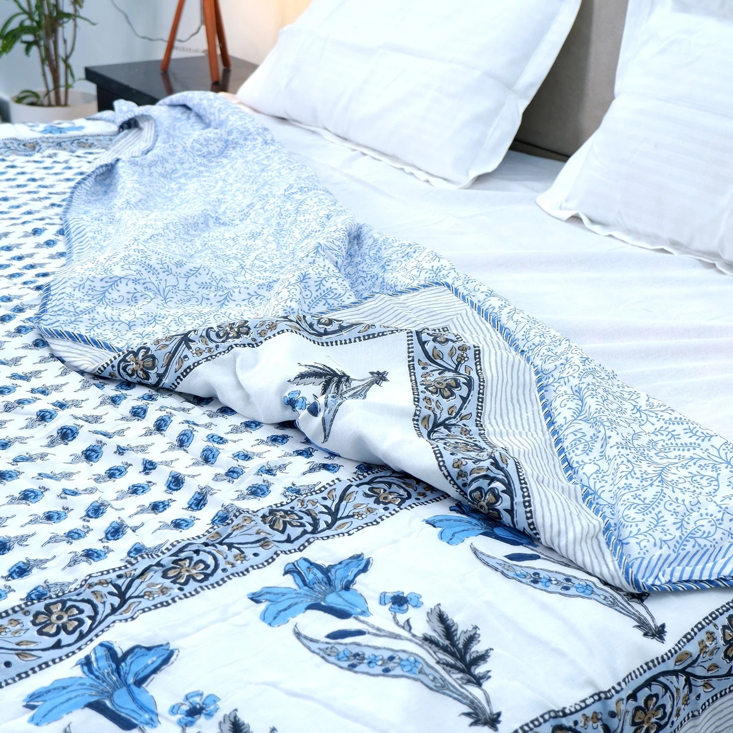 Jaipuri Dohar AC Blanket | 100% Mulmul Cotton | Block Print | Double Bed - Shruti