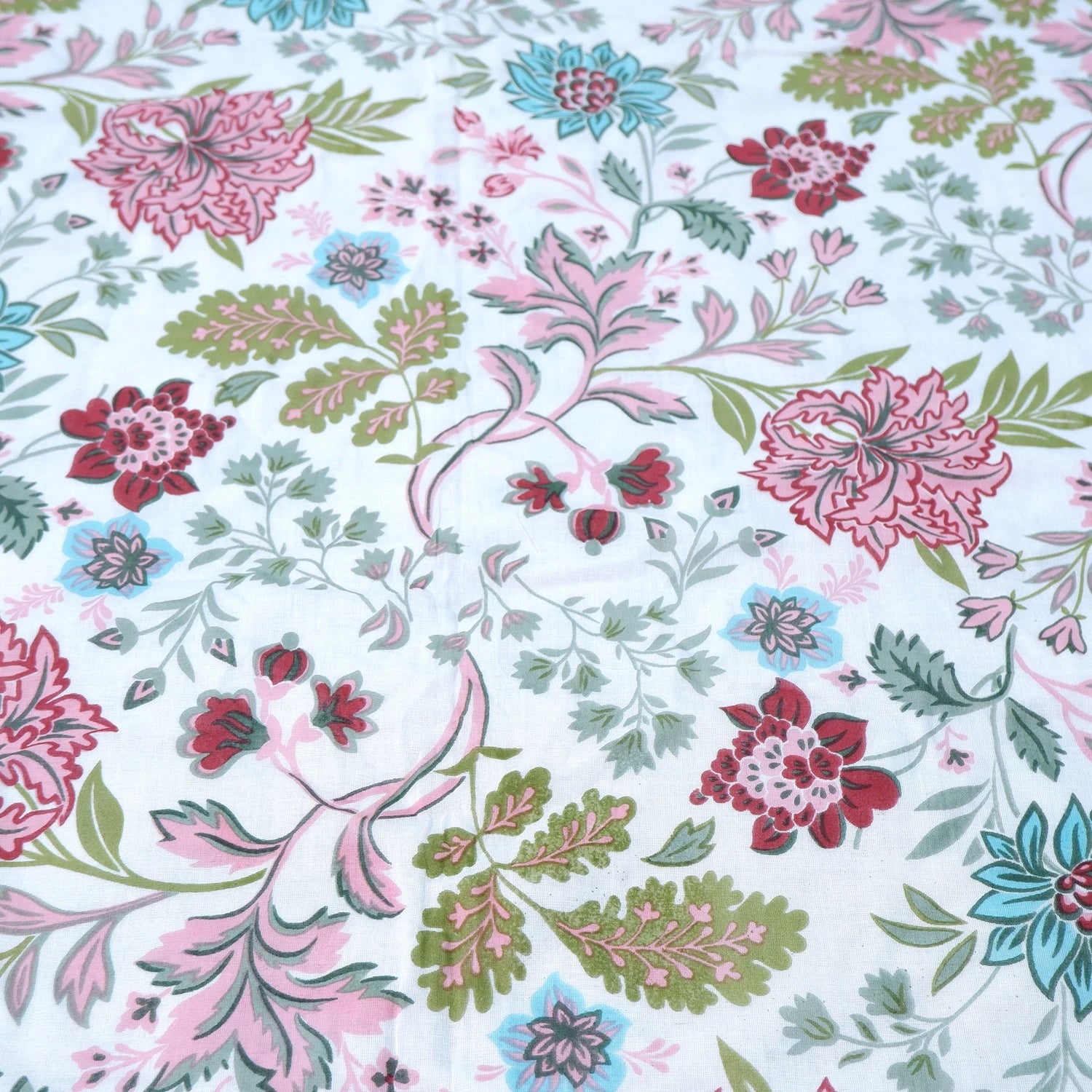 Jaipuri Dohar Blanket (Set of 2) | 100% Mulmul Cotton | Block Print | Single Bed - Marina