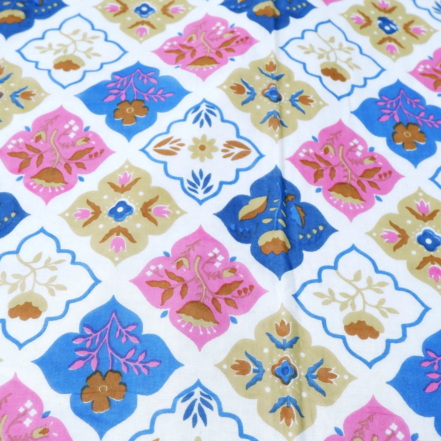 Jaipuri Dohar Blanket (Set of 2) | 100% Mulmul Cotton | Block Print | Single Bed - Neelam