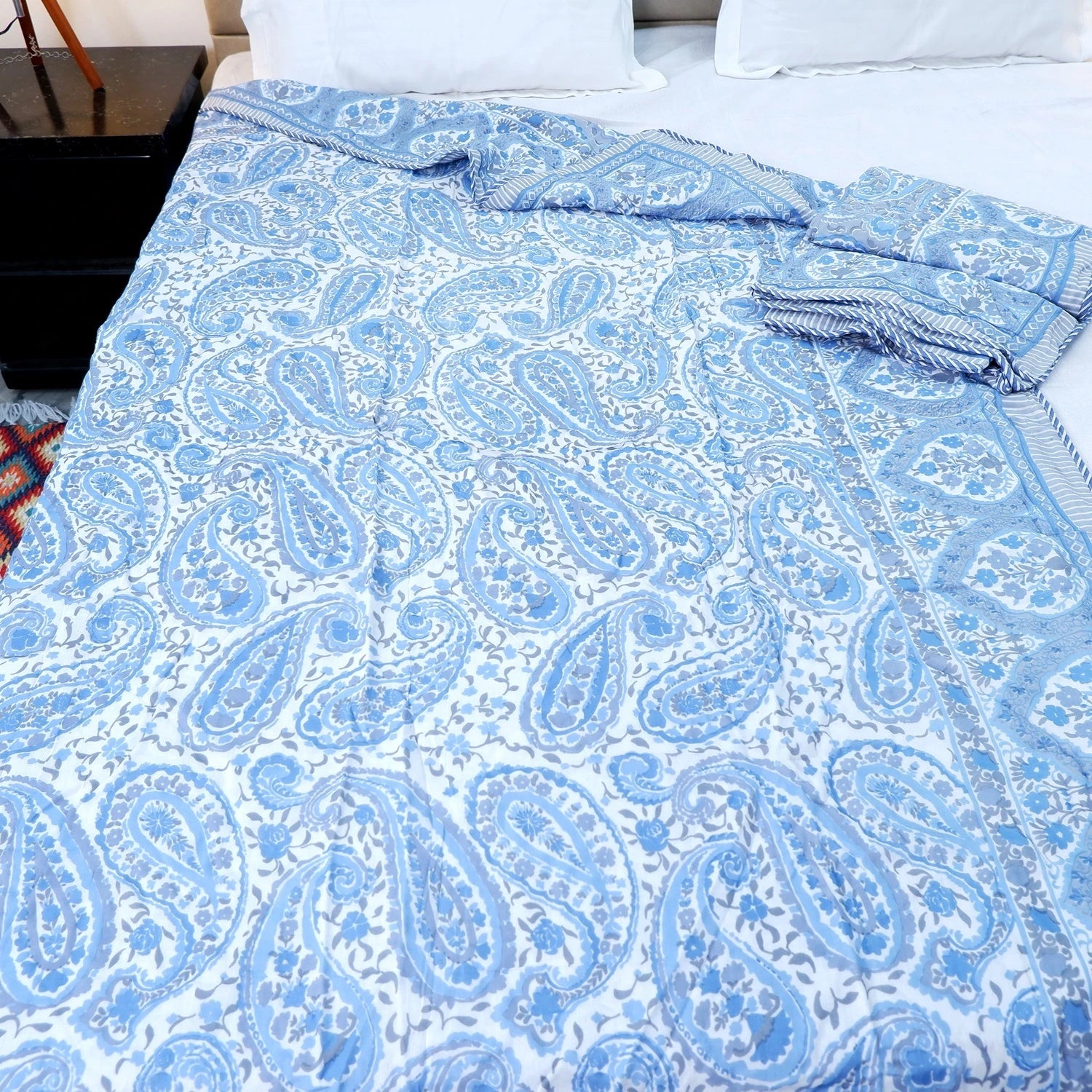 Jaipuri Dohar Blanket (Set of 2) | 100% Mulmul Cotton | Block Print | Single Bed - Hania
