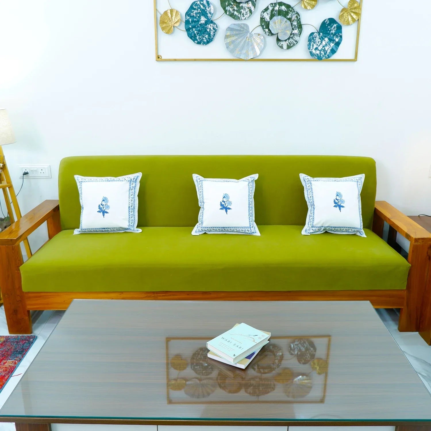 Pure Cotton Hand Block Printed Cushion Cover - Tashmeekh - Tarvik