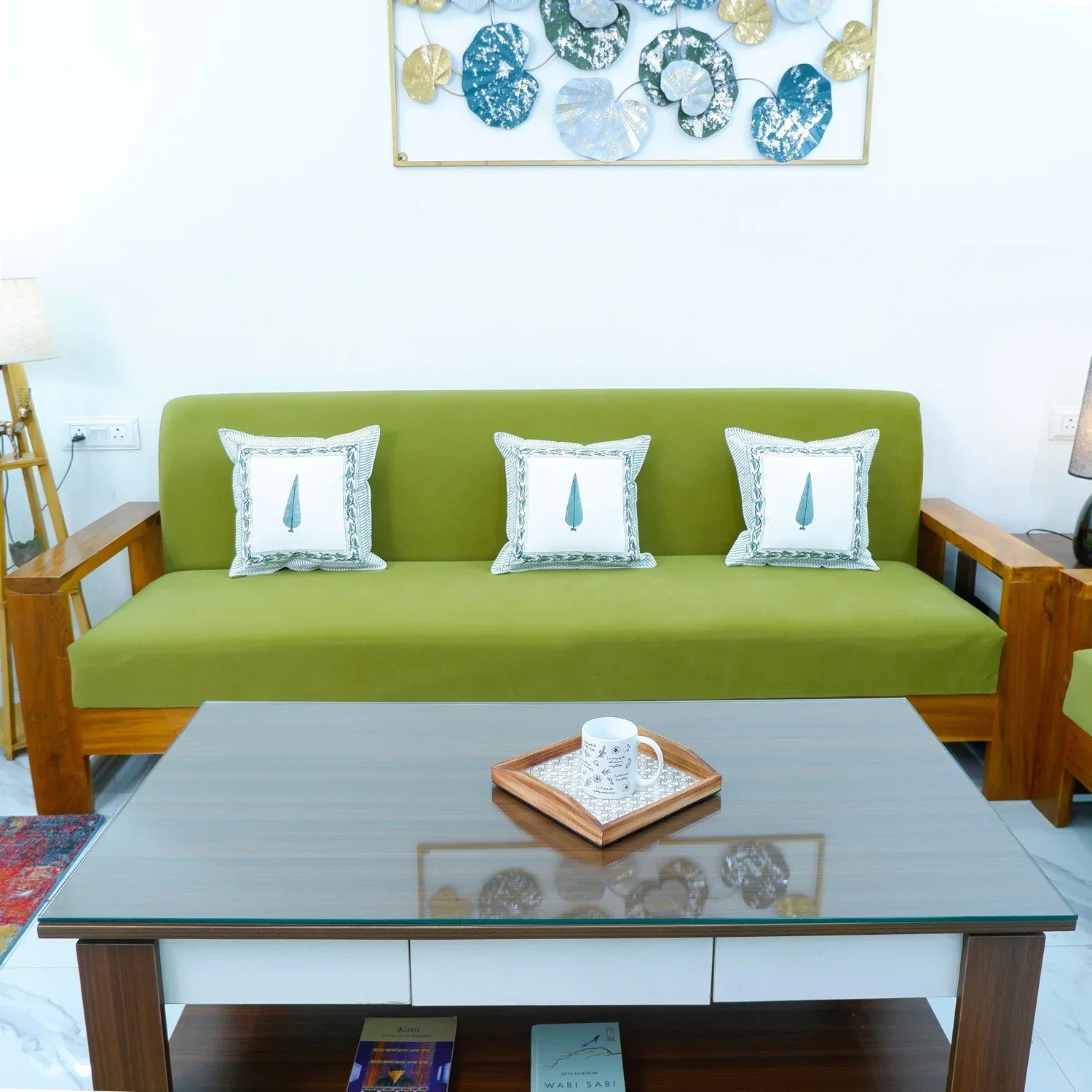 Pure Cotton Hand Block Printed Cushion Cover - Shakeeza - Tarvik