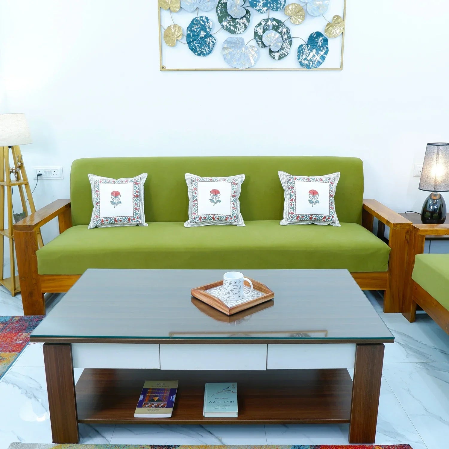 Pure Cotton Hand Block Printed Cushion Cover - Nazaakat - Tarvik