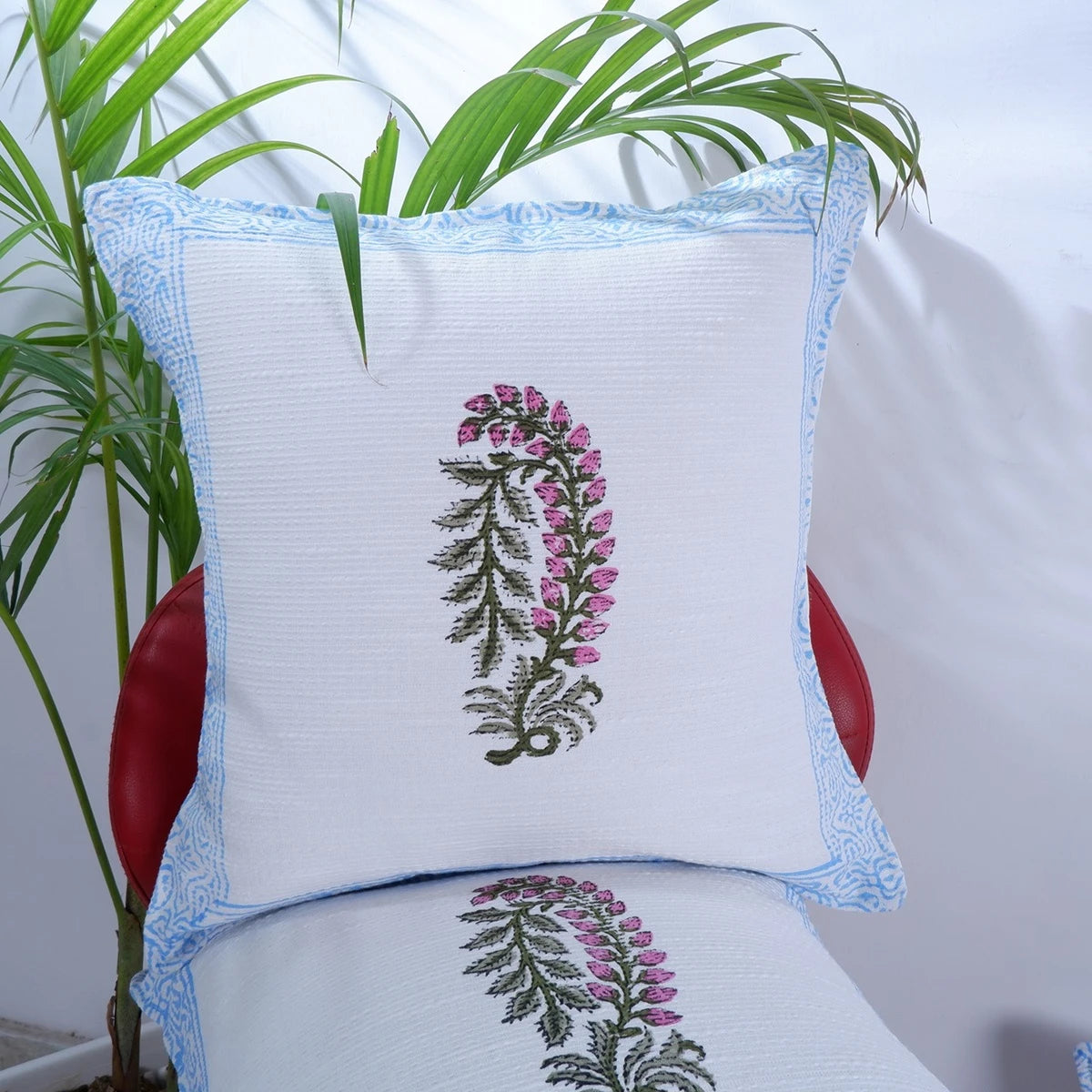 Divya : Hand-Block Printed Jute Cushion Covers