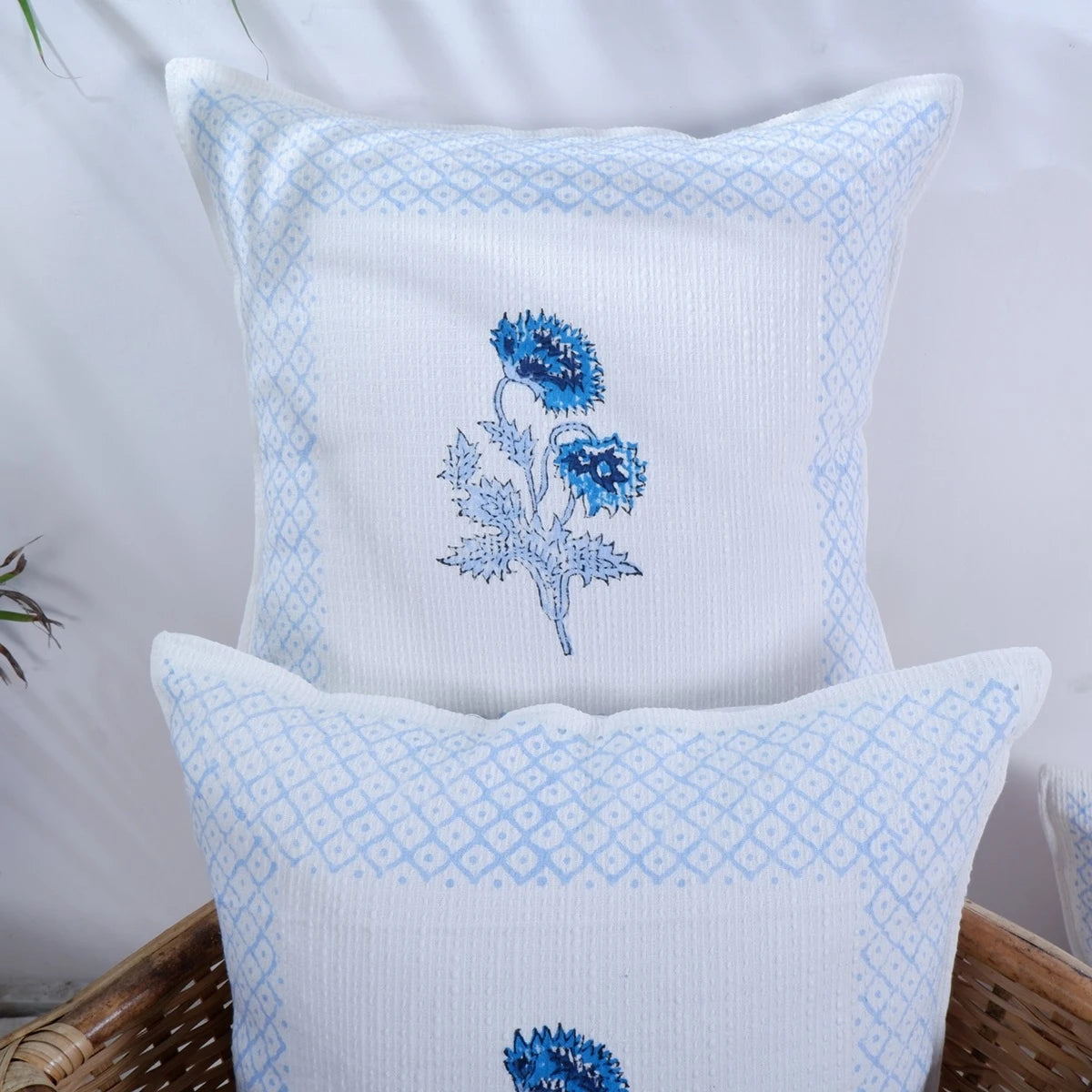 Sanya : Hand Block Printed Jute Cushion Covers