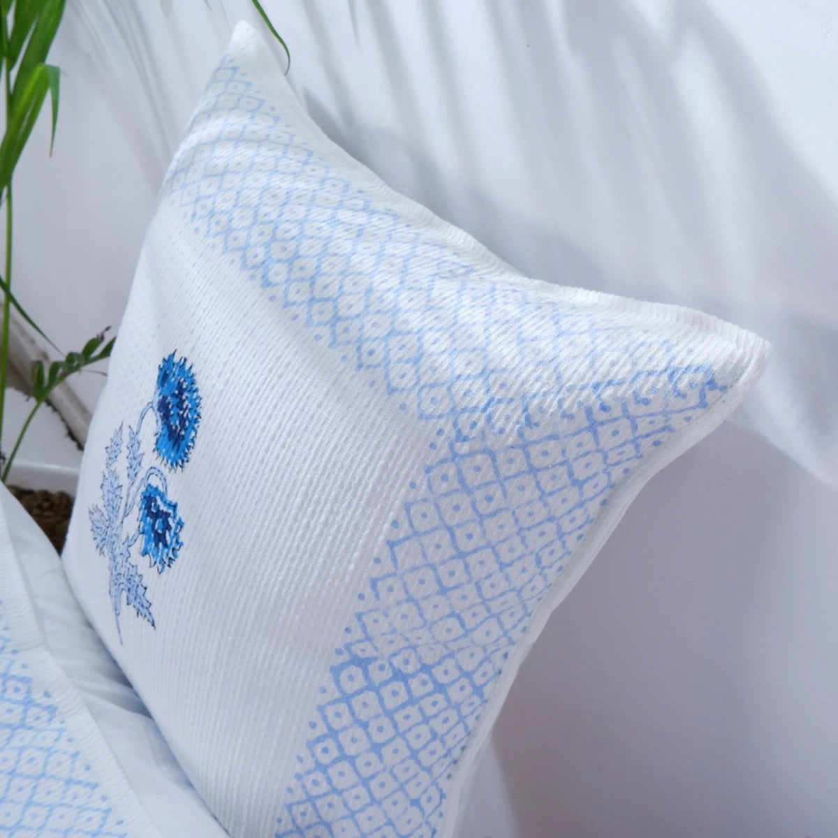 Sanya : Hand Block Printed Jute Cushion Covers
