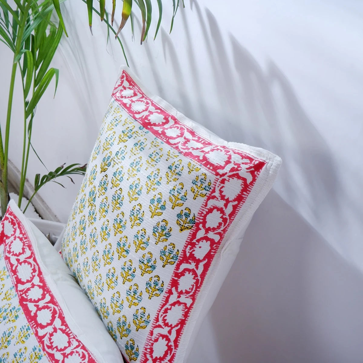 Prachi : Hand Block Printed Jute Cushion Covers