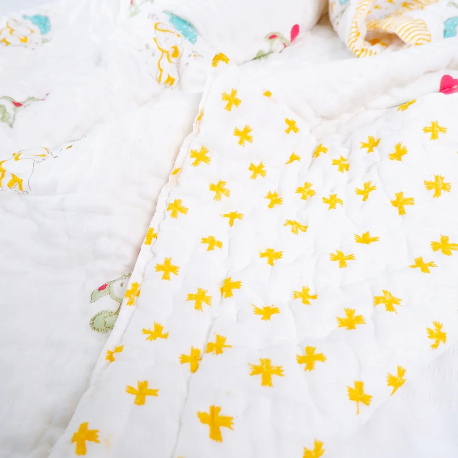 Hand Block Printed Kid's Cotton Quilt - Happyland - Tarvik