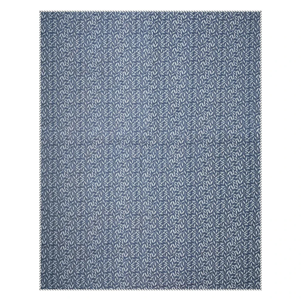 All Season Jaipuri AC Blanket | 100% Cotton | Block Print | Double Bed - Blue & Yellow Patta (90X108 inches)