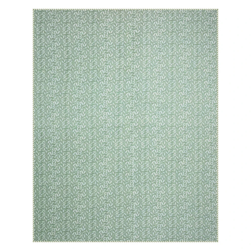 All Season Jaipuri AC Blanket | 100% Cotton | Block Print | Double Bed - Blue & Green Patta (90X108 inches)