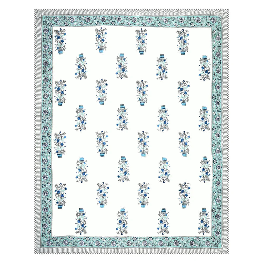 All Season Jaipuri AC Blanket | 100% Cotton | Block Print | Double Bed - Kamal Leheriya (90X108 inches)