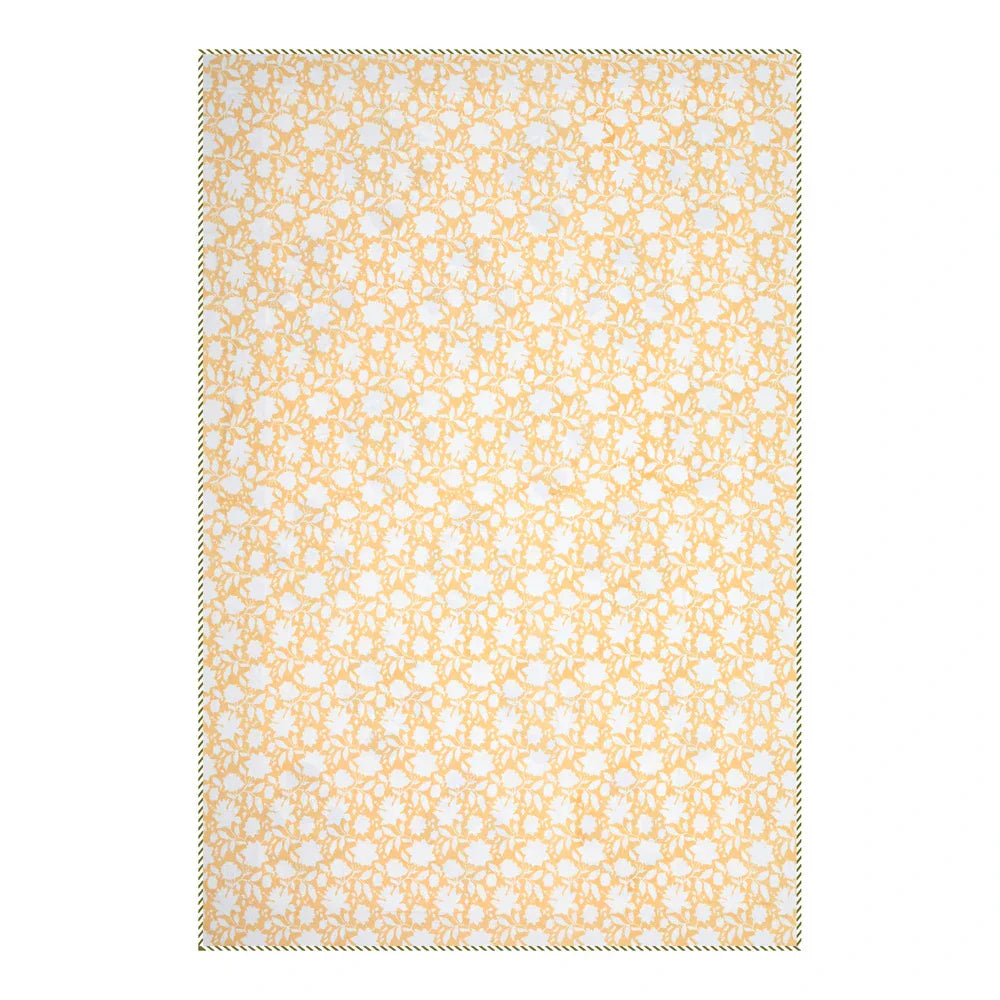 All Season Jaipuri Blanket | 100% Cotton | Block Print | Single Bed – Mughal Floral Buta (63X90 Inches)