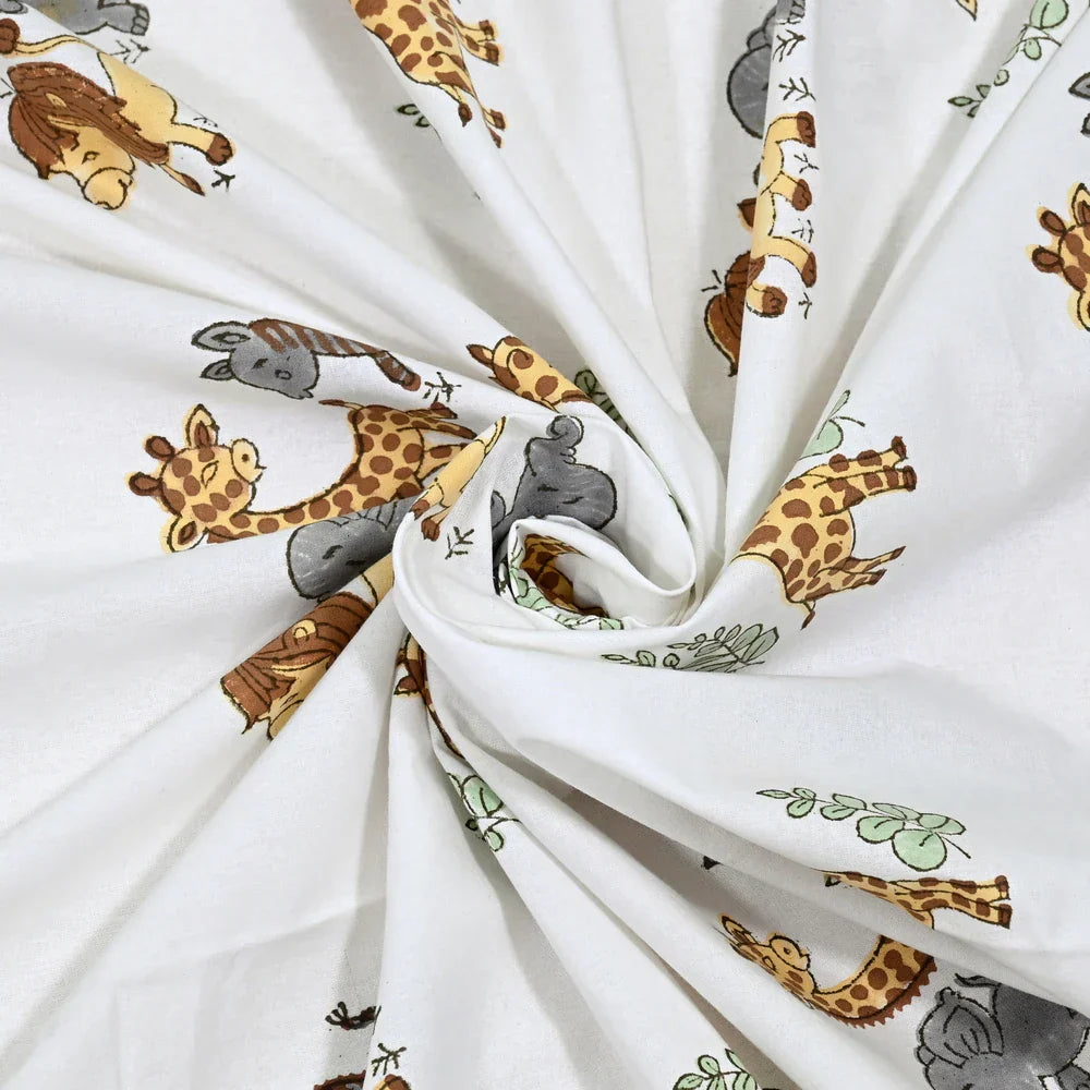 Jungle Safari Printed Kids Cotton Dohar - Single Bed Size  (40x60 Inches)