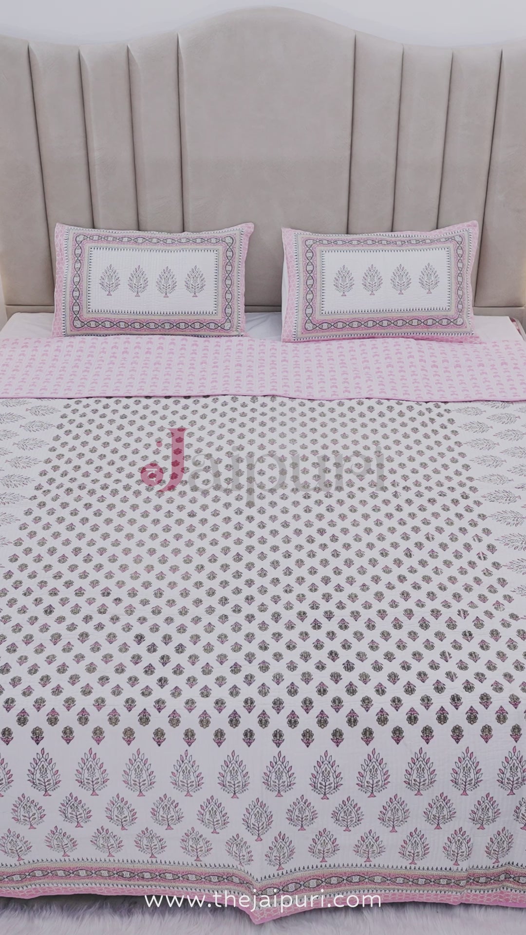 Premium Hand Block Print Cotton Bedcover | Hema