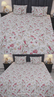 100% Pure Cotton Bed Sheet | Cotton Garden Bliss