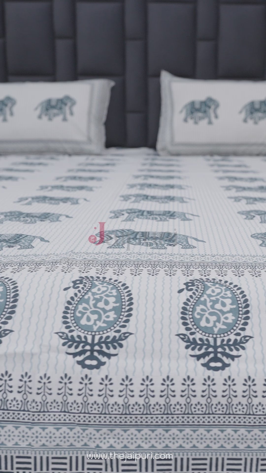 100% Pure Cotton Bed Sheet | Elegant Jaipuri Print Bed Sheet