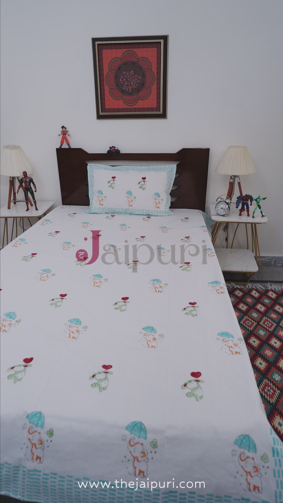 100% Pure Cotton Kid's Bed Sheet | Happy Sleep Sheet