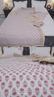Hand Block Print Mulmul Cotton Dohar | Rajasthani Royal Dream - Set of 2