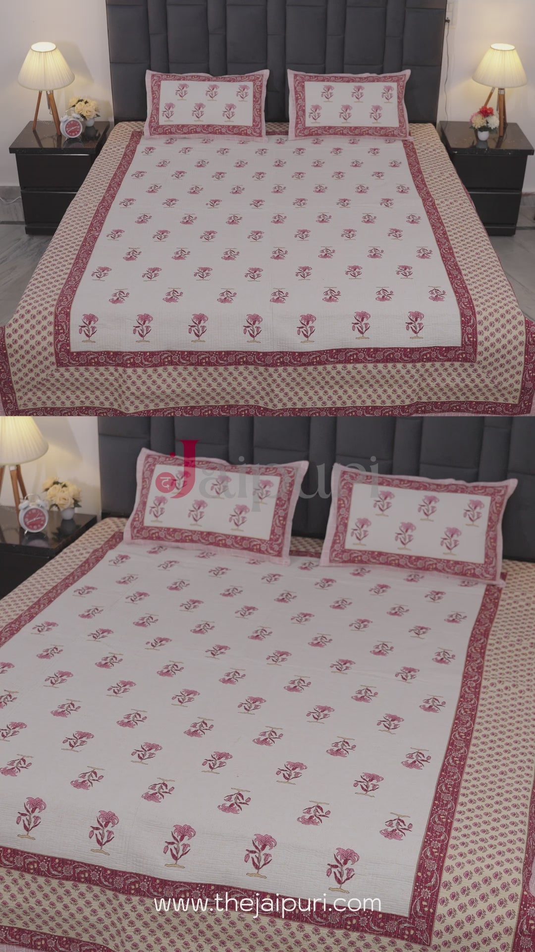 Premium Hand Block Print Cotton Bedcover | Mrunal