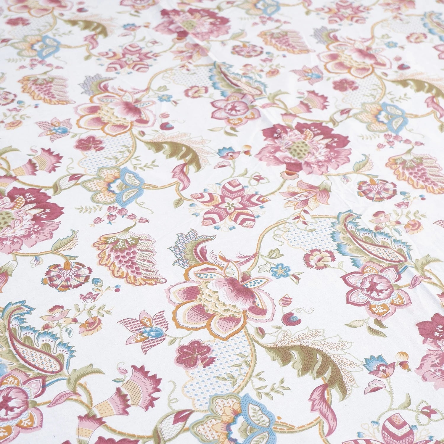 Elegant floral design pure cotton bed sheet by The Jaipuri for a stylish bedroom decor