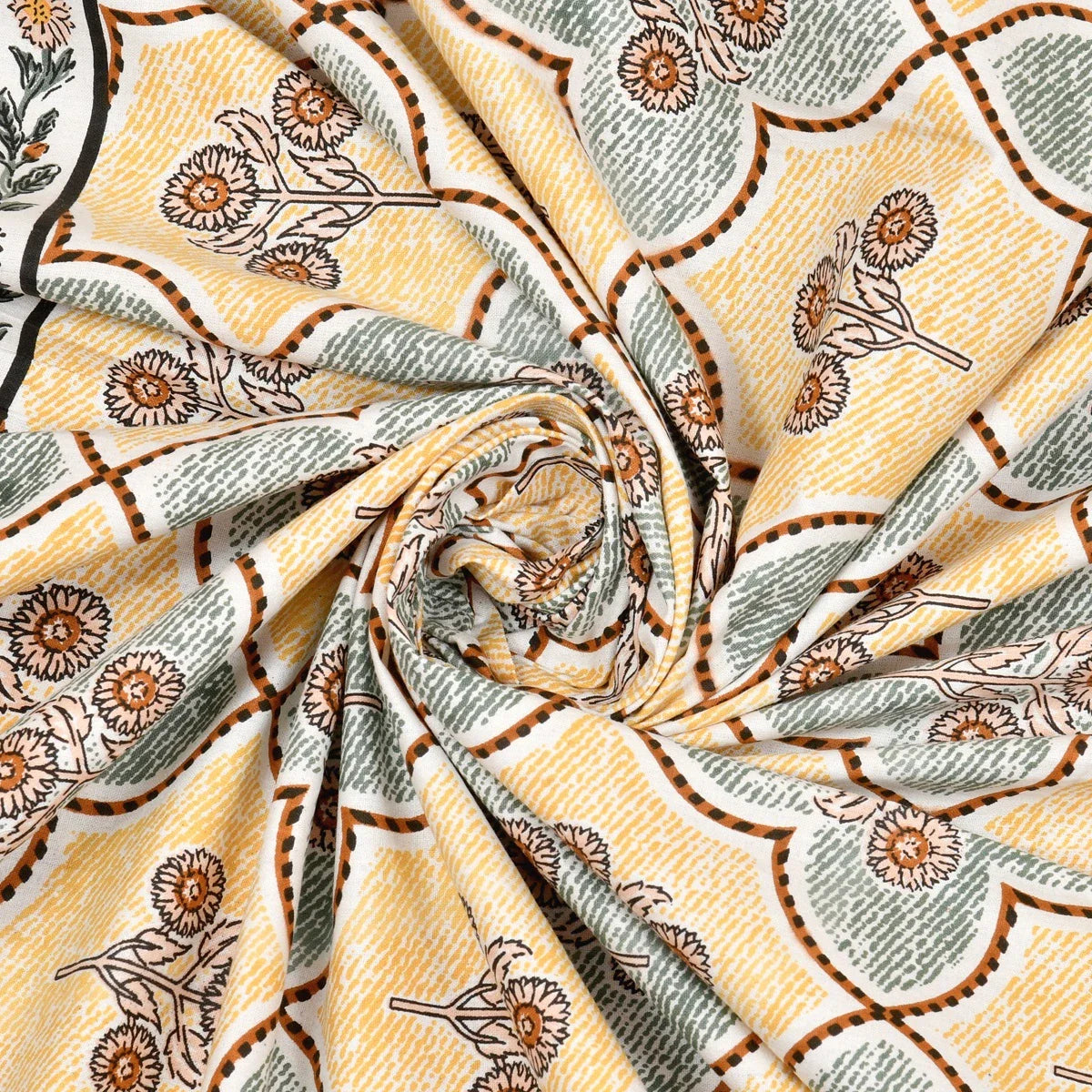 100% Pure Cotton | Single Bed | Bed Sheet - Riya